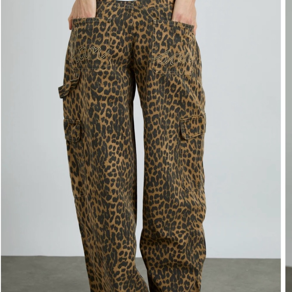 Leopard Print Women's Pants - Picture 2 of 6